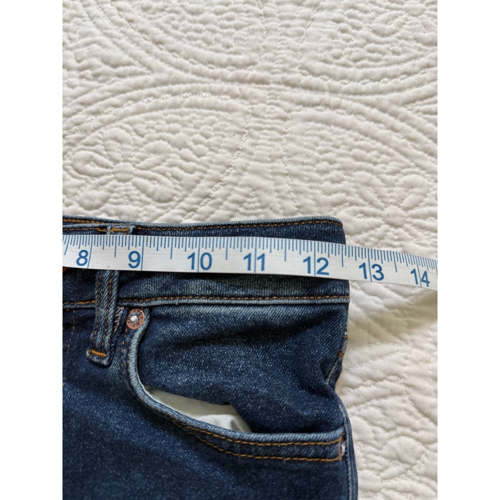 Free People Skinny Jeans Womens 26 Dark Wash Blue High Rise Raw Frayed Hem Denim - Picture 7 of 12